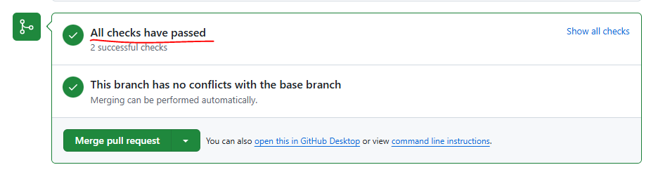 Github Action Pull Request passed