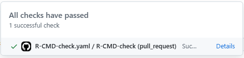 GitHub Action check succeeds